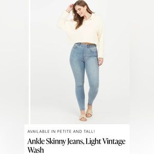 Spanx Ankle Skinny Jeans - Light Vintage Wash Size XL